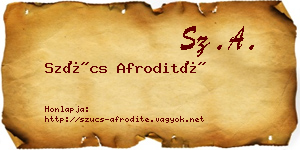 Szűcs Afrodité névjegykártya